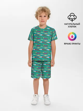 Детская пижама с шортами / рыбацкие блесна