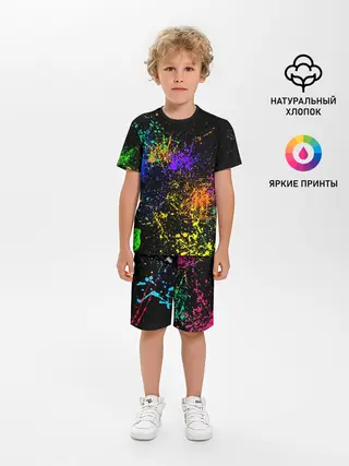 Детская пижама с шортами / БРЫЗКИ КРАСОК