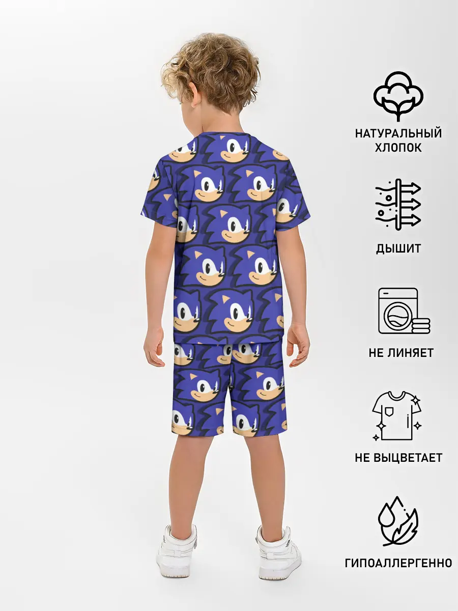 Детская пижама с шортами / Sonic pattern