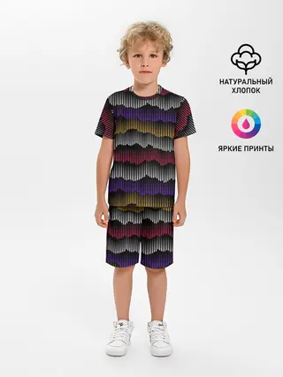 Детская пижама с шортами / Волны