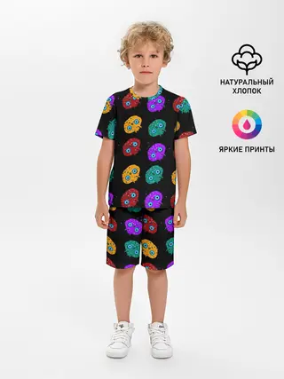 Детская пижама с шортами / Нашествие инопланетян-ктулху