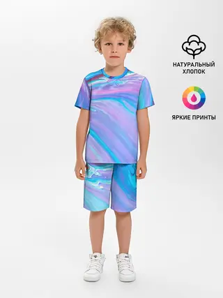 Детская пижама с шортами / Абстрактный прилив