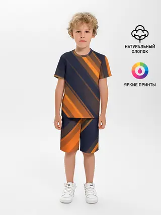 Детская пижама с шортами / ORANGE Black