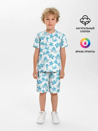 Детская пижама с шортами / Морские жители