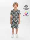 Детская пижама с шортами / Цветочный ретро узор