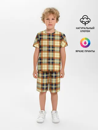 Детская пижама с шортами / Джентльмены Ретро