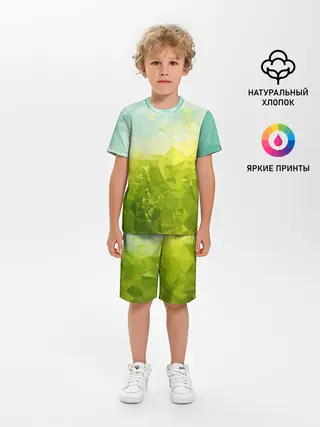 Детская пижама с шортами / Природная Абстракция