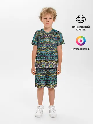 Детская пижама с шортами / Этнический узор