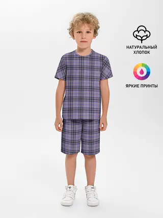 Детская пижама с шортами / Узор в клетку