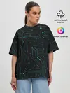 Женская футболка оверсайз / Hi-Tech