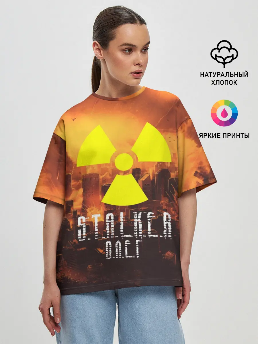 Женская футболка оверсайз / S.T.A.L.K.E.R Олег