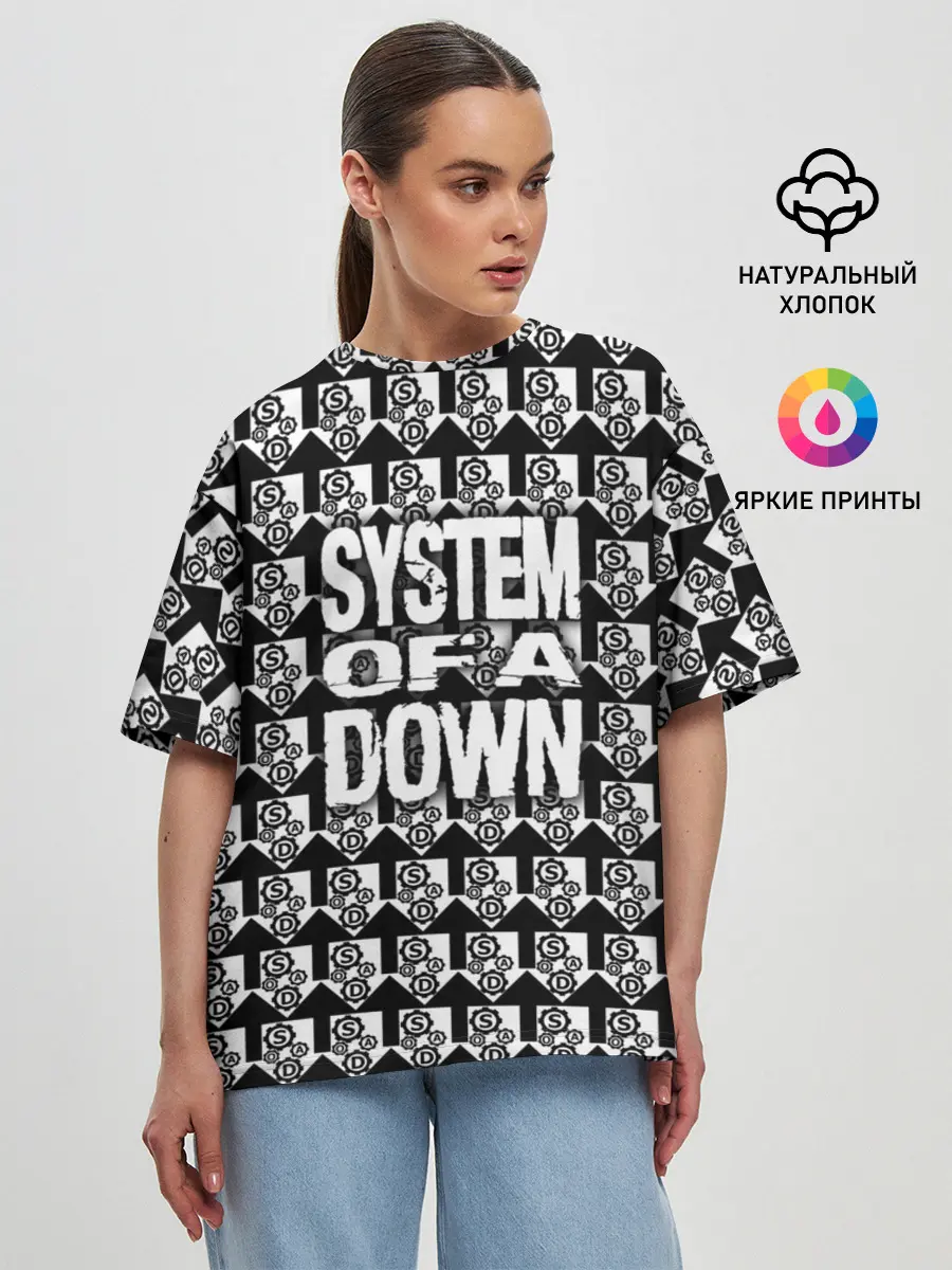 Женская футболка оверсайз / System of a Down