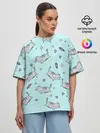 Женская футболка оверсайз / Кавайные котики