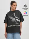 Женская футболка оверсайз / Monstercat