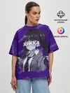 Женская футболка оверсайз / Аниме-тян и Хикка на глазах