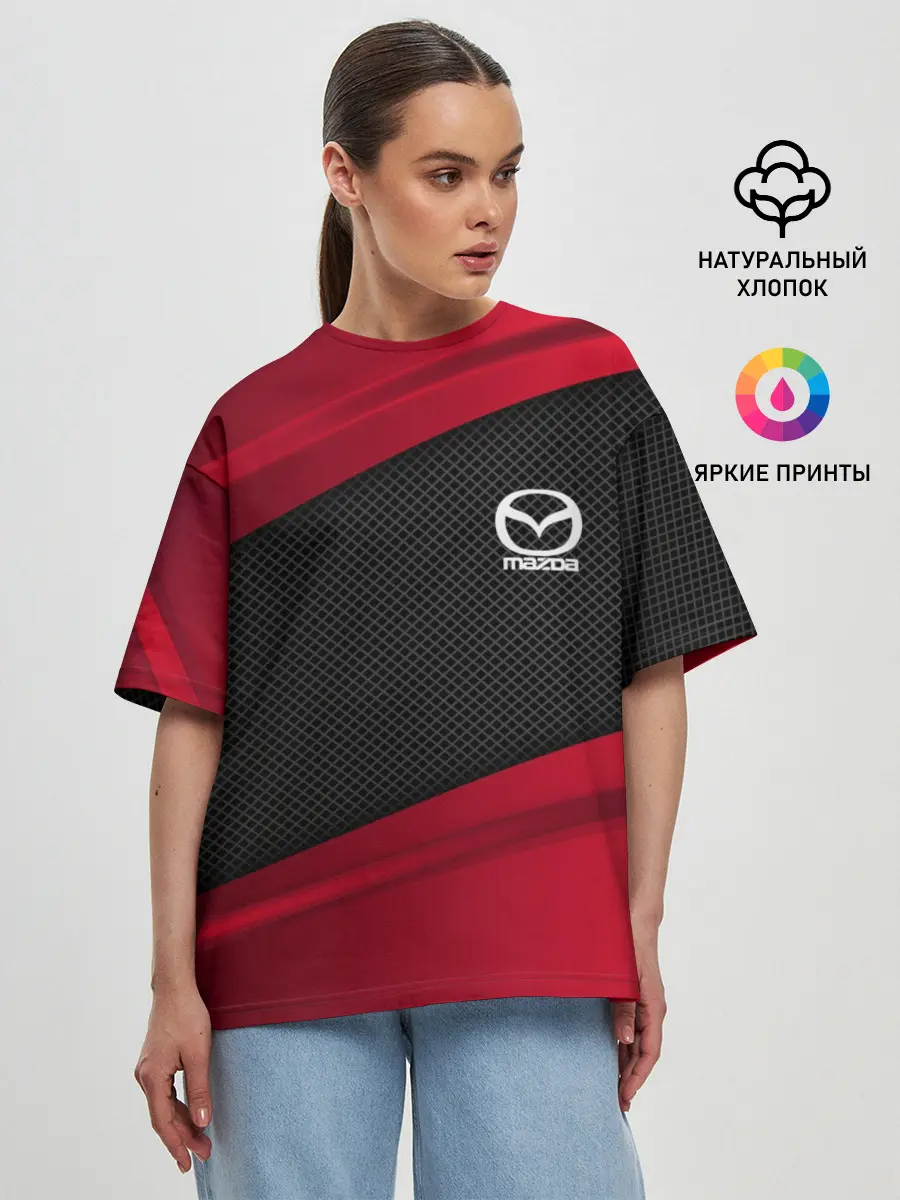 Женская футболка оверсайз / MAZDA SPORT