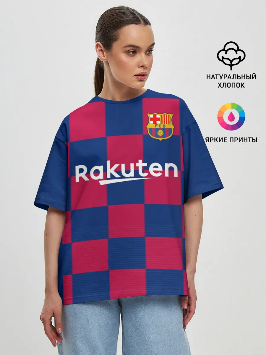 Женская футболка оверсайз / Suarez home 19-20