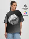 Женская футболка оверсайз / Янь Янь Котики