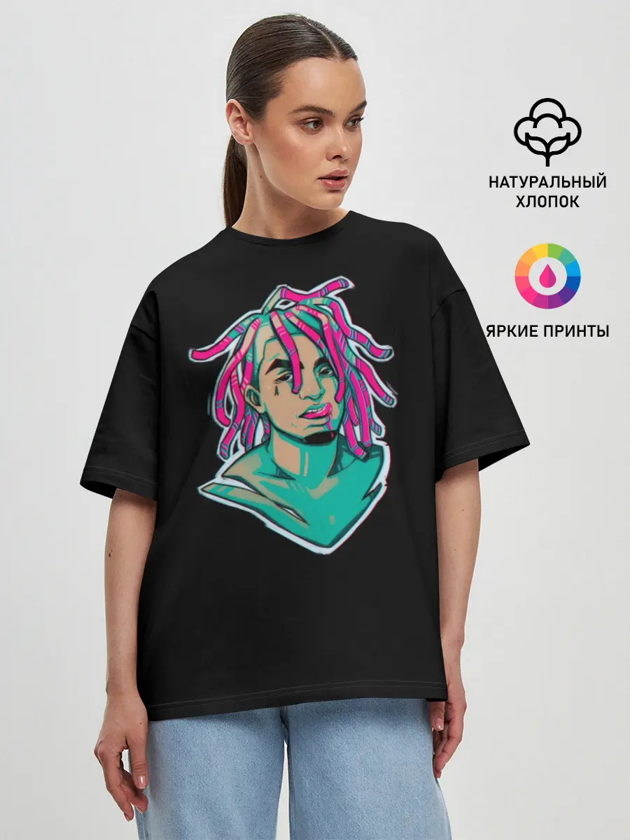 Женская футболка оверсайз / Lil Pump