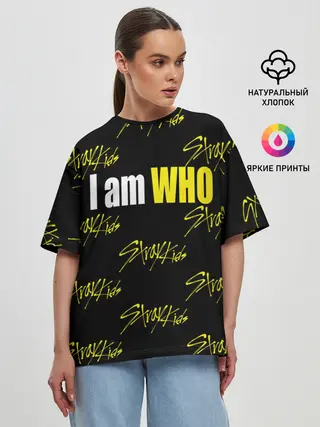Женская футболка оверсайз / I am WHO