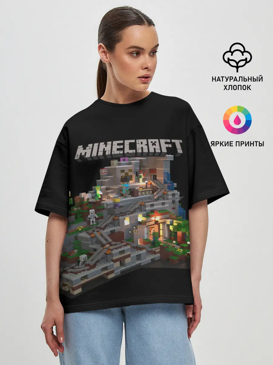 Женская футболка оверсайз / MINECRAFT