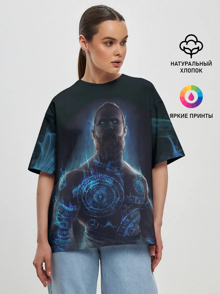 Женская футболка оверсайз / Baldur (God of War)