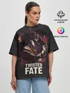 Женская футболка оверсайз / Twisted Fate
