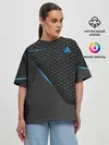 Женская футболка оверсайз / Detroit RK900