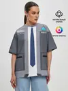 Женская футболка оверсайз / Detroit:become