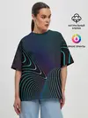 Женская футболка оверсайз / НЕОН STRIPES