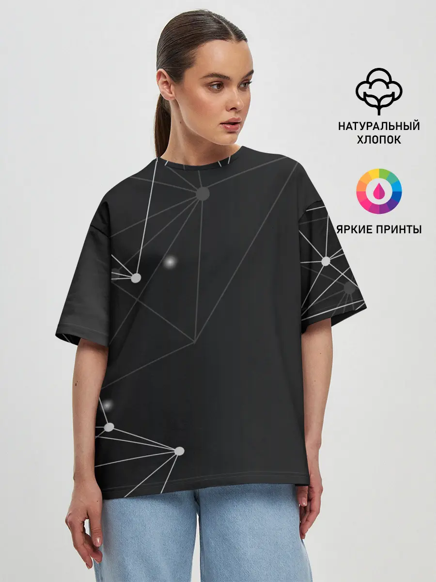 Женская футболка оверсайз / si-fi art