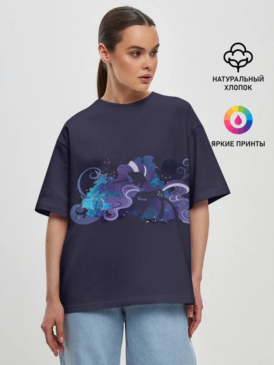 Женская футболка оверсайз / Сумеречная пони