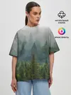 Женская футболка оверсайз / Лес