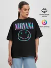 Женская футболка оверсайз / Nirvana