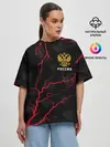 Женская футболка оверсайз / РОССИЯ / RUSSIA
