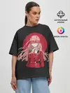 Женская футболка оверсайз / Darling Zero Two Black