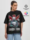 Женская футболка оверсайз / CYBERPUNK TRAUMA TEAM