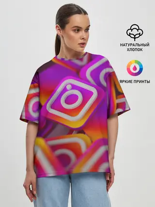 Женская футболка оверсайз / Инстаграм / Instagram