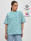 Женская футболка оверсайз / Ноты