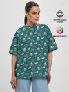 Женская футболка оверсайз / Узор для Октоберфеста