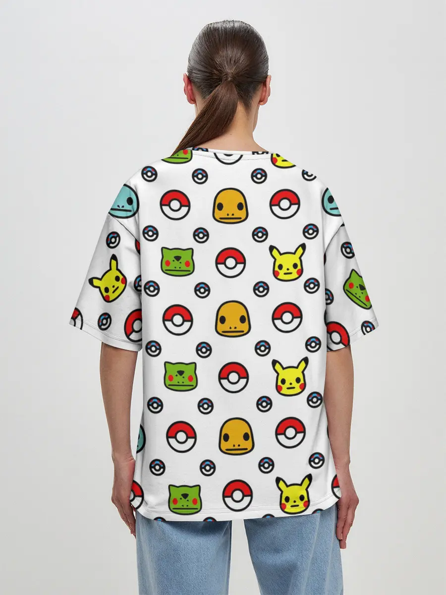 Женская футболка оверсайз / POKEMON / ПОКЕМОНЫ