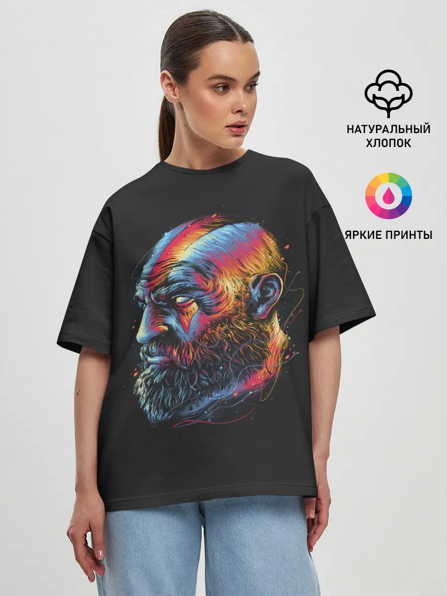 Женская футболка оверсайз / Rainbow of war