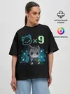 Женская футболка оверсайз / У меня 9 жизней
