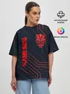 Женская футболка оверсайз / CYBERPUNK 2077