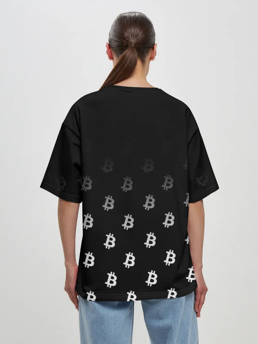 Женская футболка оверсайз / БИТКОИН | BITCOIN (Z)