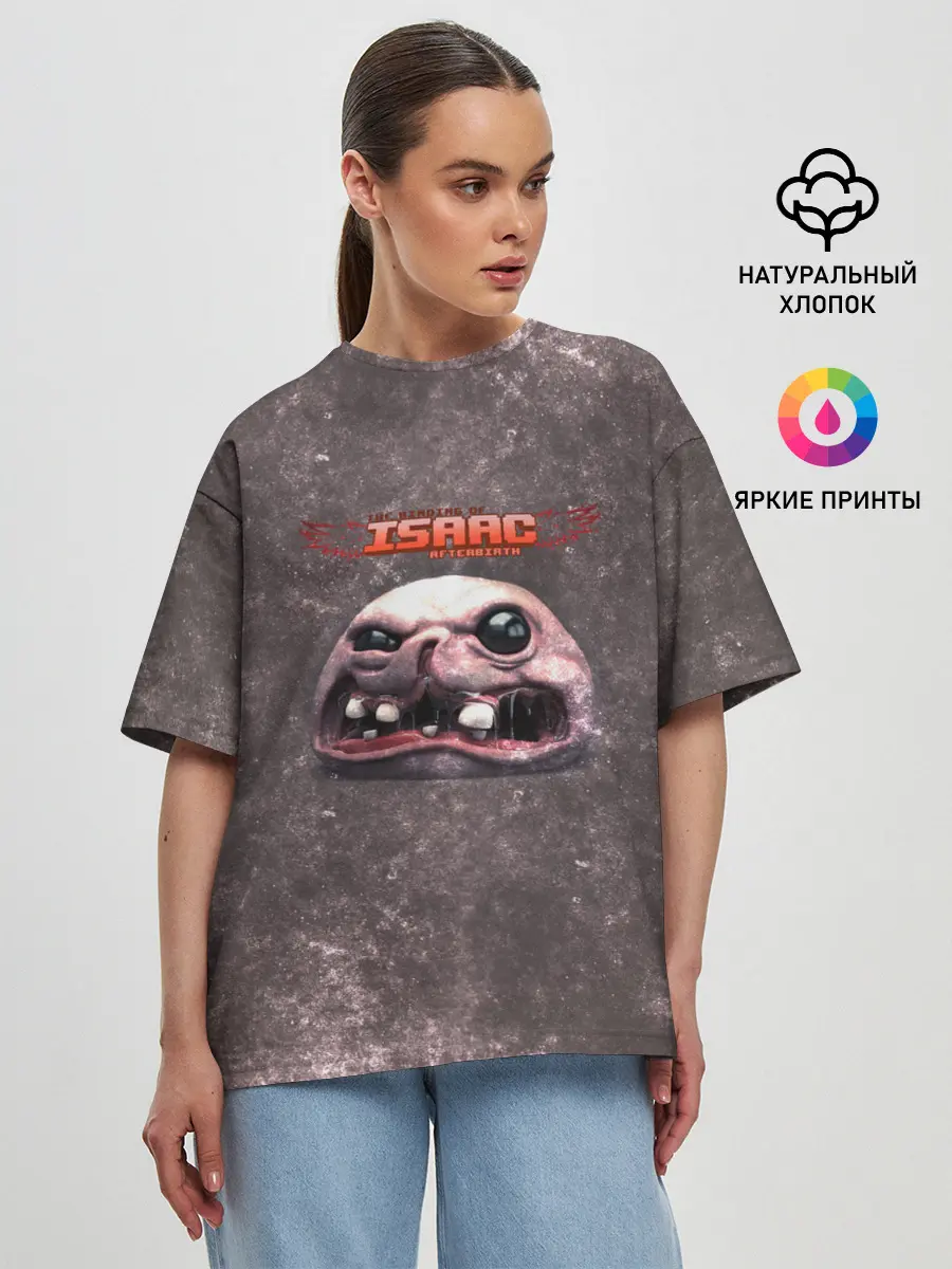 Женская футболка оверсайз / The Binding of Isaac | ГОЛОВА (Z)
