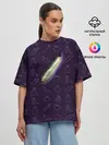 Женская футболка оверсайз / Сбор урожая. Кабачок