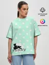 Женская футболка оверсайз / Furry Fox