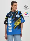 Женская футболка оверсайз / БЕЛАЗ / BELAZ / SPORT / GRUNGE