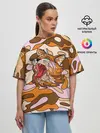 Женская футболка оверсайз / Грозный кот